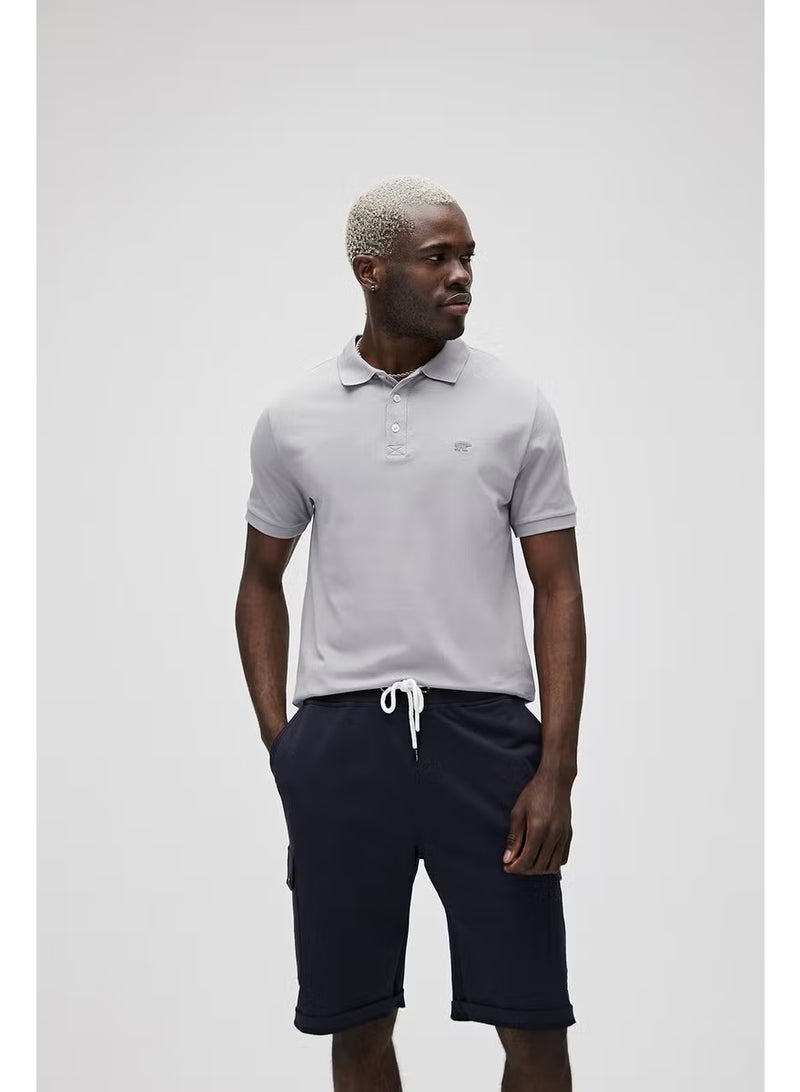 Bad Bear Men's Gray Polo T-Shirt - Image 1